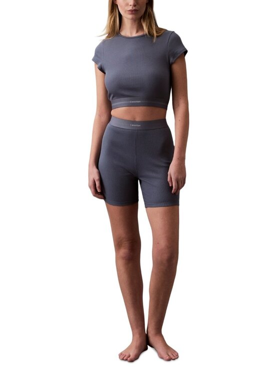 Calvin Klein Other - #1890 Calvin Klein Women's Cotton Stretch Rib Bike Shorts - Blue